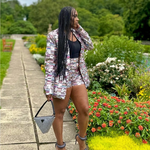 SEQUIN & TWEED BLAZER SET - Picture 4 of 4